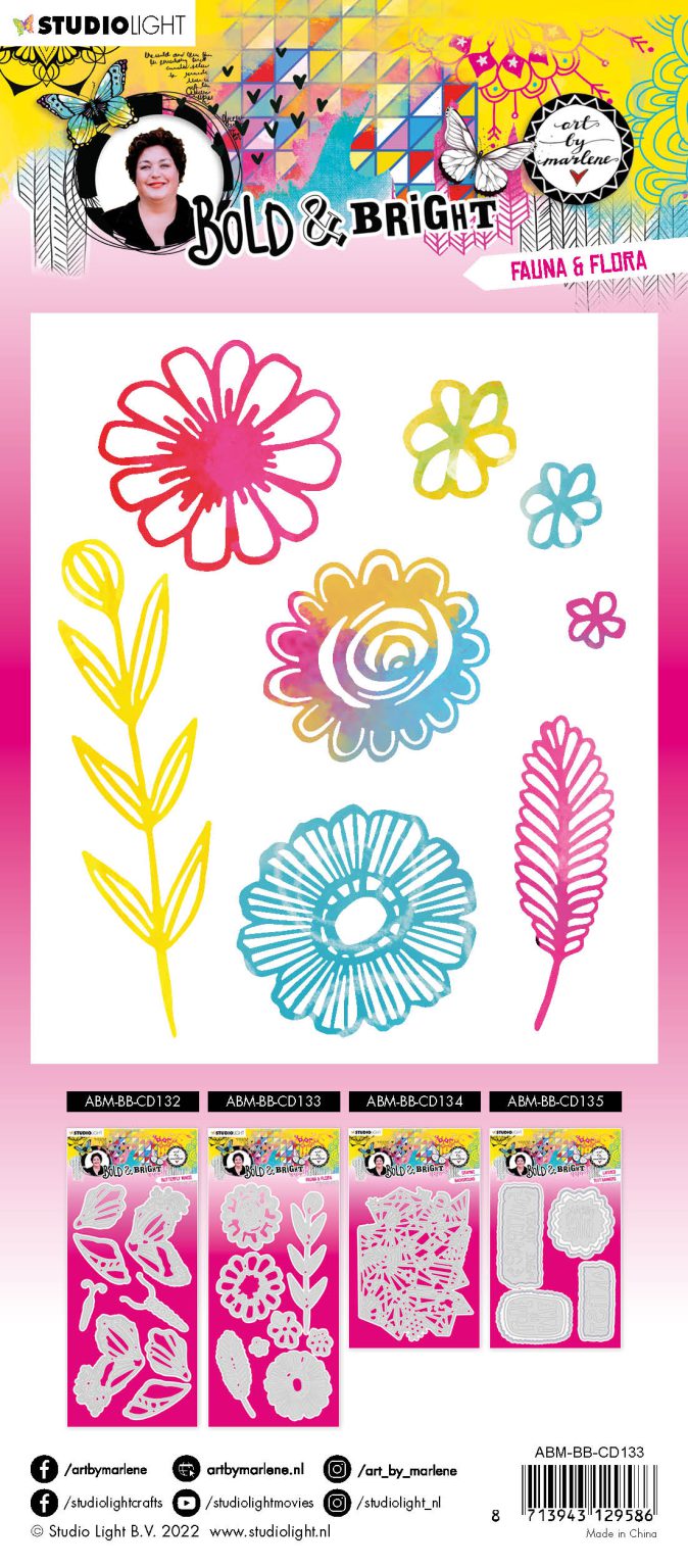 ABM Cutting Die Fauna & Flora Bold & Bright 110x210x1mm 8 PC nr.133 - Afbeelding 2