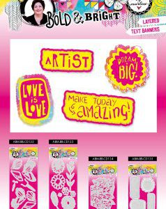 ABM Cutting Die Layered tekst banners Bold & Bright 100x160x1mm 10 PC nr.135