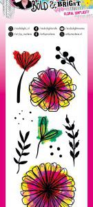 ABM Clear Stamp Floral simplicity Bold & Bright 100x240x3mm 9 PC nr.122