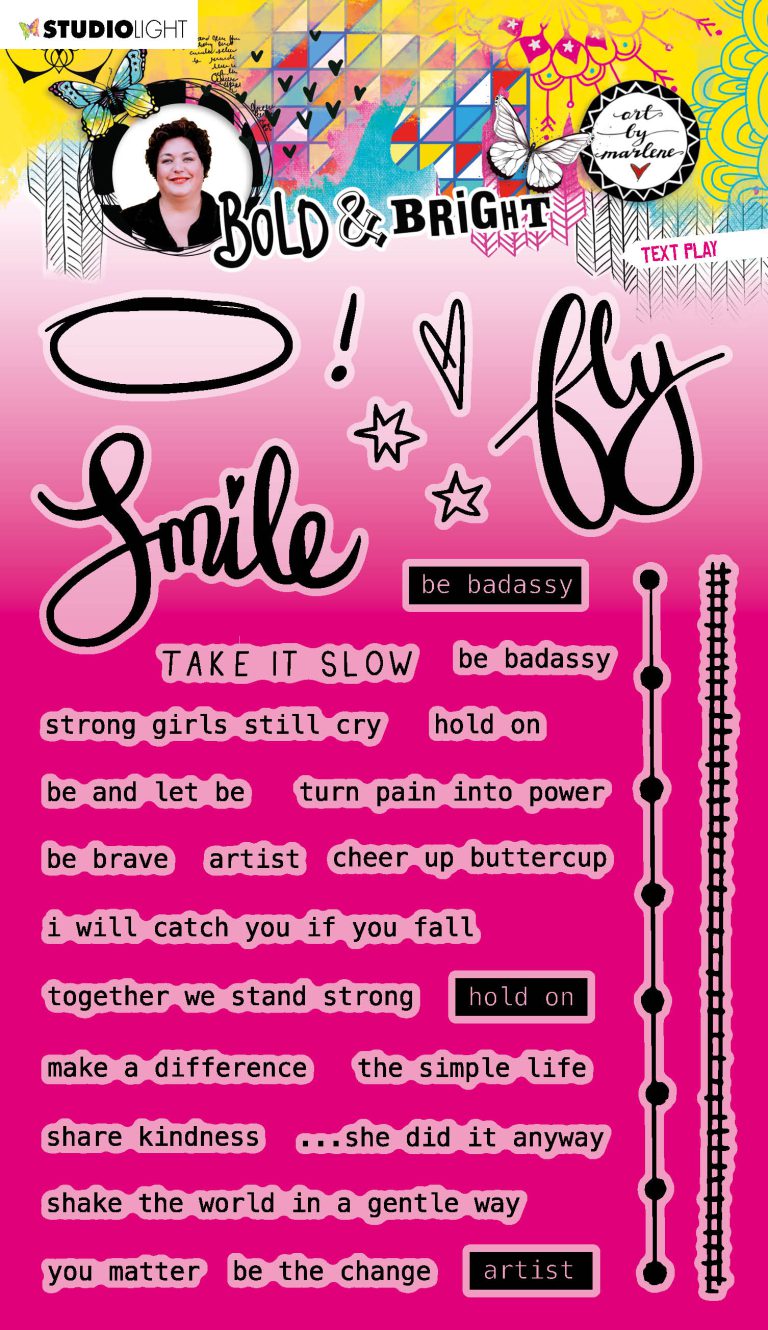 ABM Clear Stamp Tekst play Bold & Bright 148x210x3mm 30 PC nr.125 - Afbeelding 2