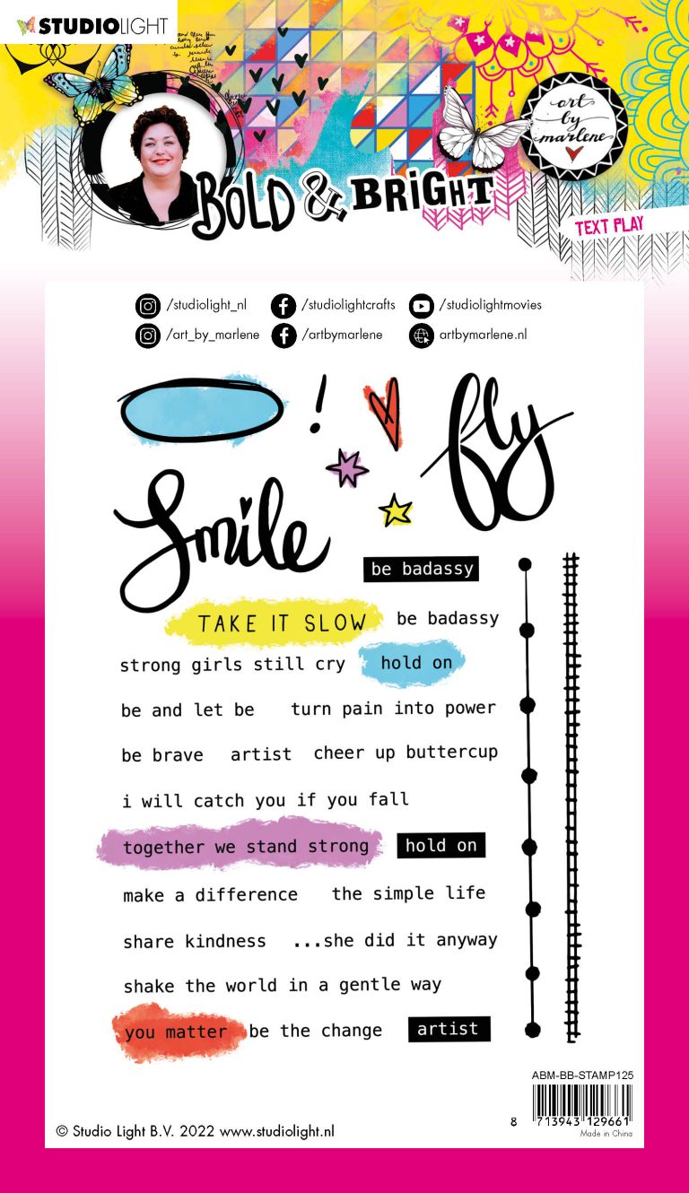 ABM Clear Stamp Tekst play Bold & Bright 148x210x3mm 30 PC nr.125