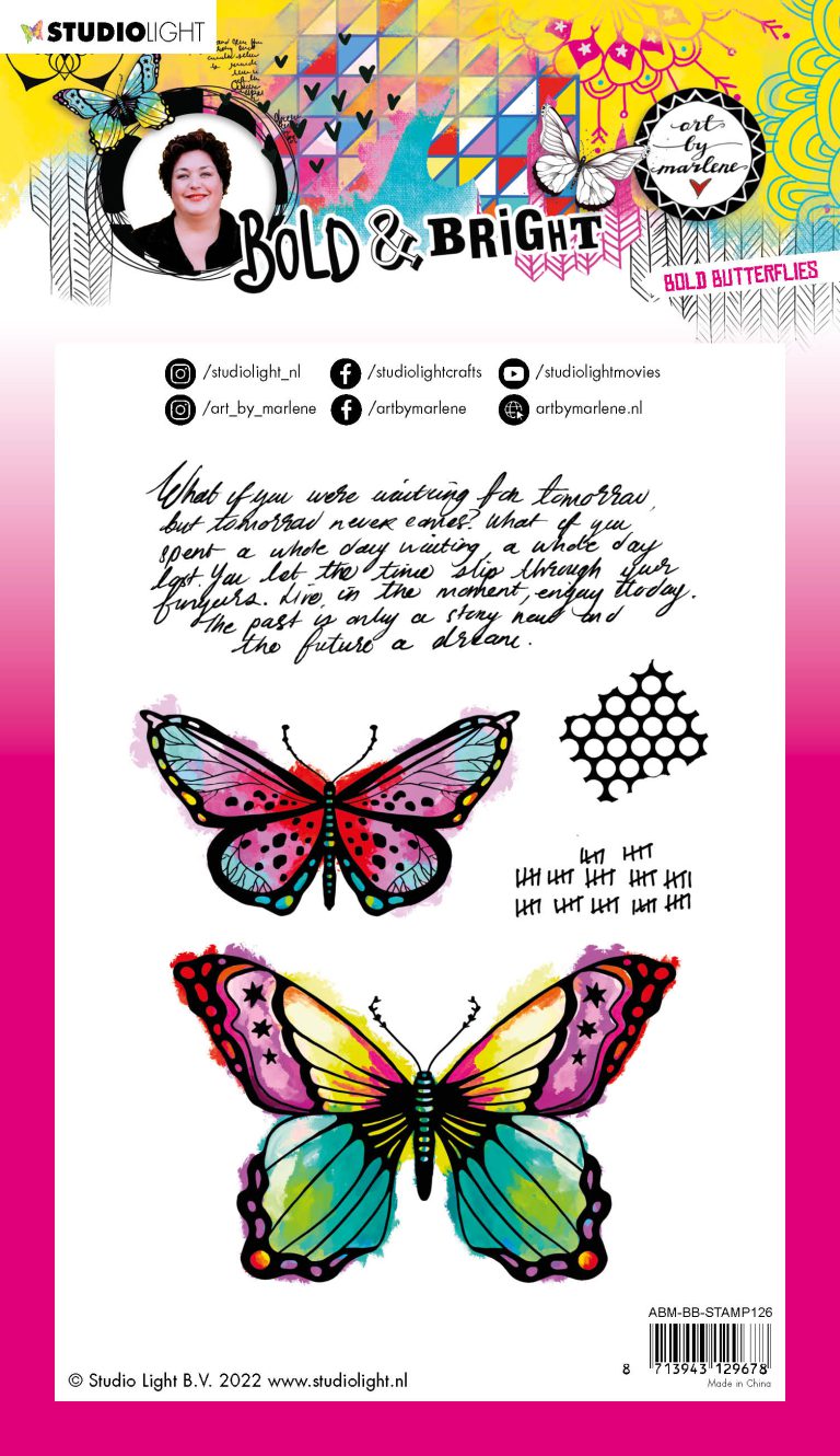 ABM Clear Stamp Bold butterflies Bold & Bright 148x210x3mm 5 PC nr.126