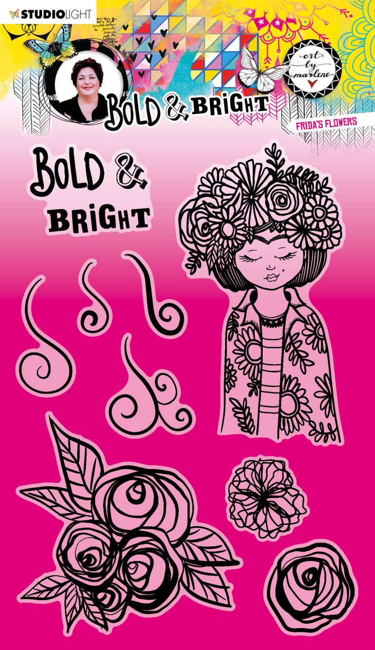 ABM Clear Stamp Frida's flowers Bold & Bright 148x210x3mm 9 PC nr.127 - Afbeelding 2