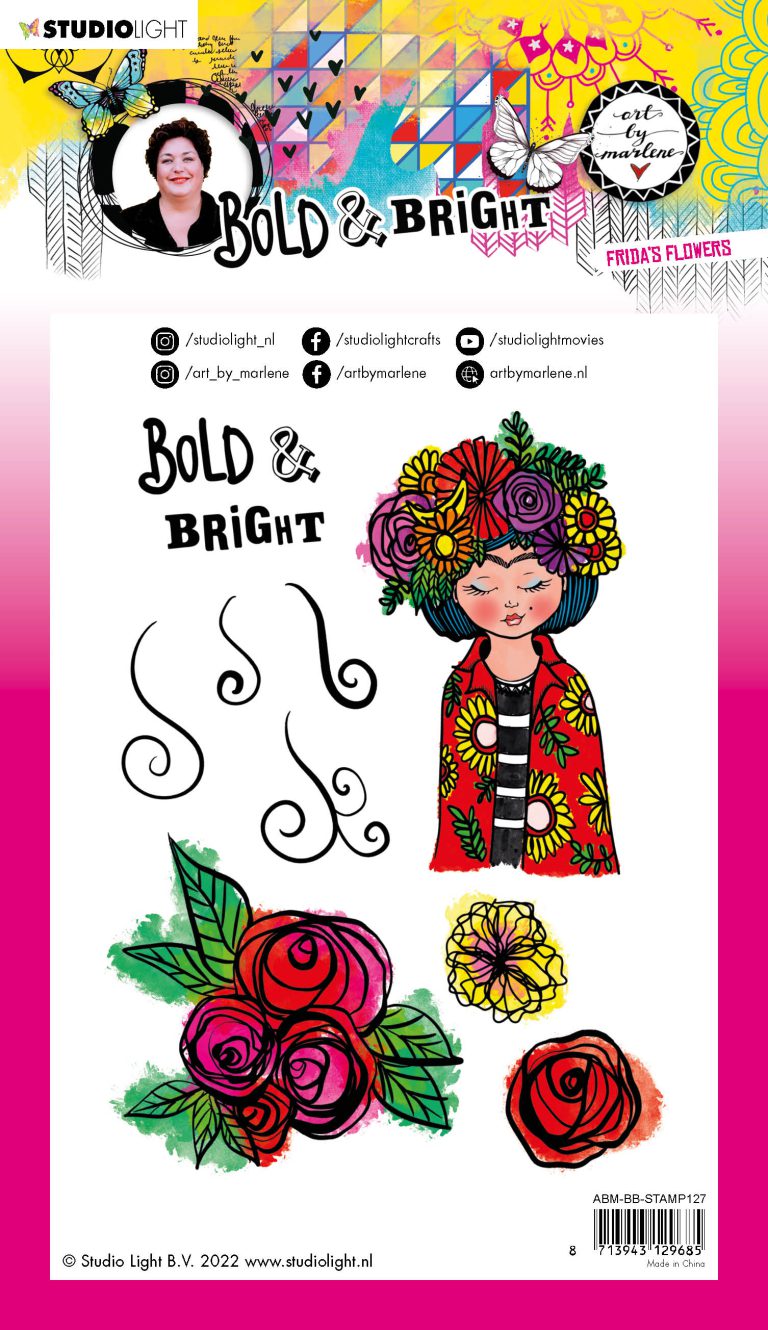ABM Clear Stamp Frida's flowers Bold & Bright 148x210x3mm 9 PC nr.127