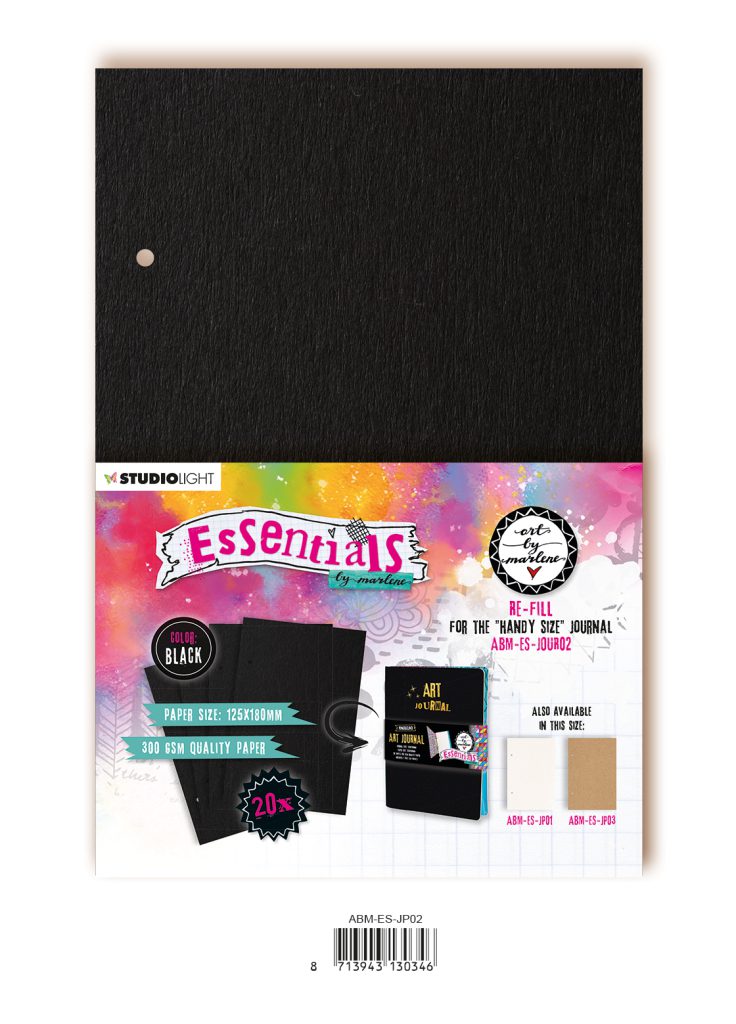 ABM Journal pages For ABM-ES-JOUR02 black Essentials 125x180x8mm 20 SH nr.02