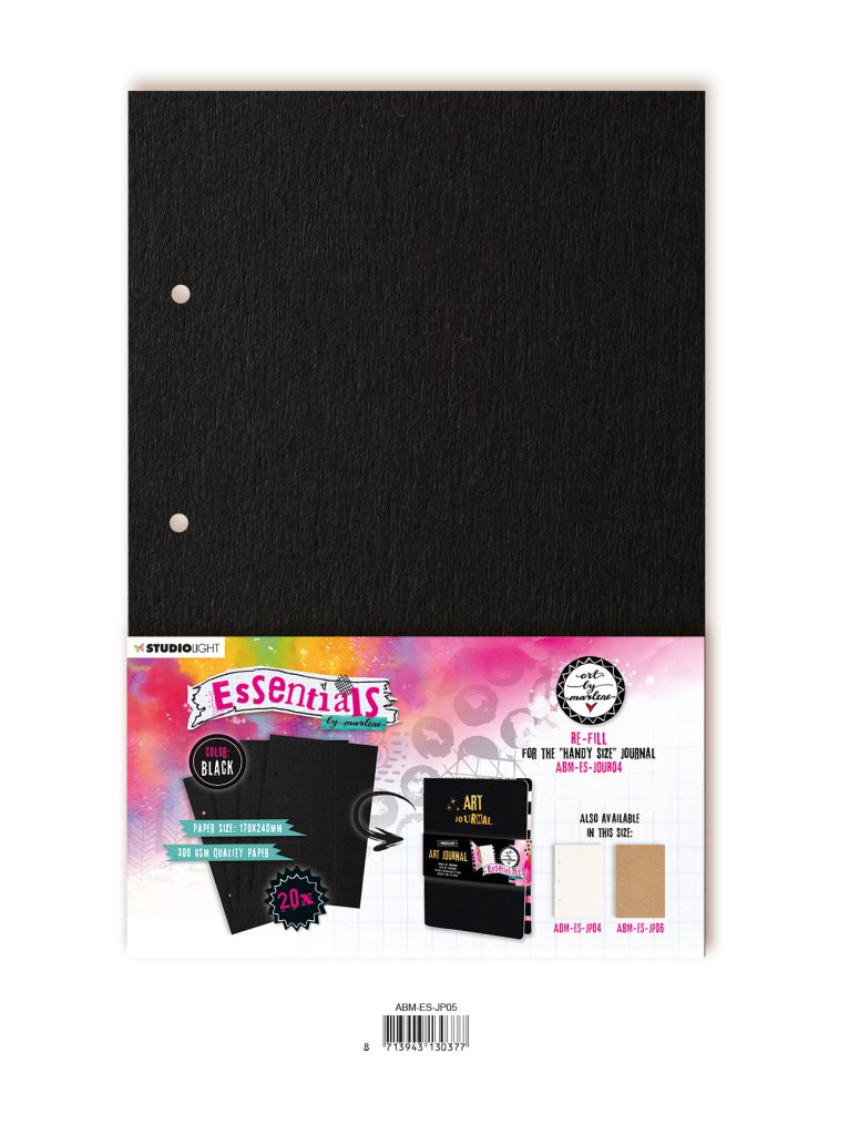 ABM Journal pages For ABM-ES-JOUR04 black Essentials 170x240x8mm 20 SH nr.05