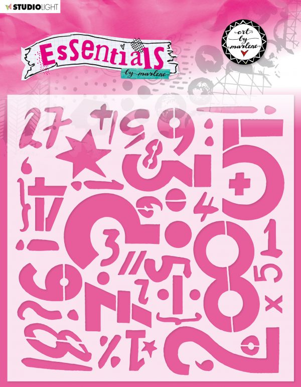 Stencil Numbers Essentials Art by Marlene
