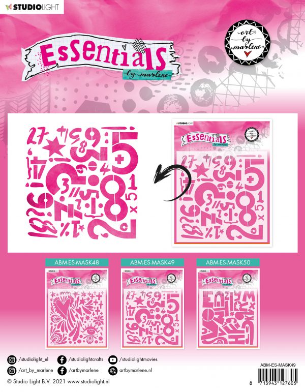 Stencil Numbers Essentials Art by Marlene