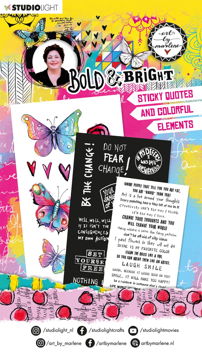 ABM Sticker Pad Sticky quotes and colorful elements Bold & Bright 120x210x5mm 20 SH nr.04