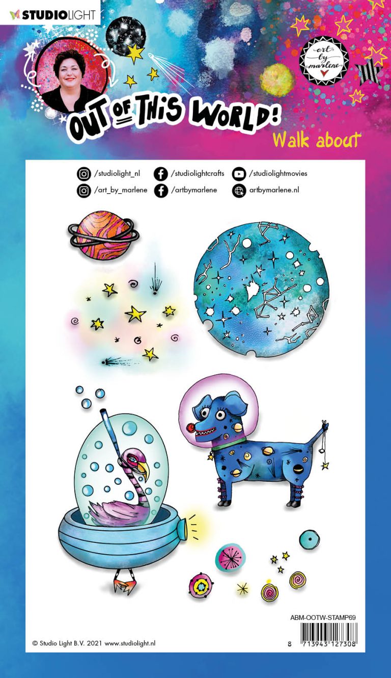 ABM Clear Stamp Walk-about Out Of This World 148x210mm nr.69 - Afbeelding 2