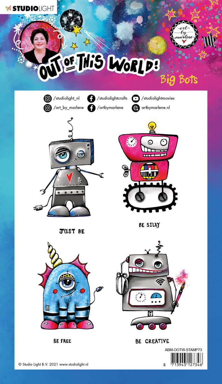 ABM Clear Stamp Big Bots Out Of This World 148x210mm nr.73 - Afbeelding 2
