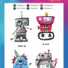 ABM Clear Stamp Big Bots Out Of This World 148x210mm nr.73 - Afbeelding 2