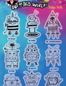 ABM Clear Stamp Baby Bots Out Of This World 148x210mm nr.74