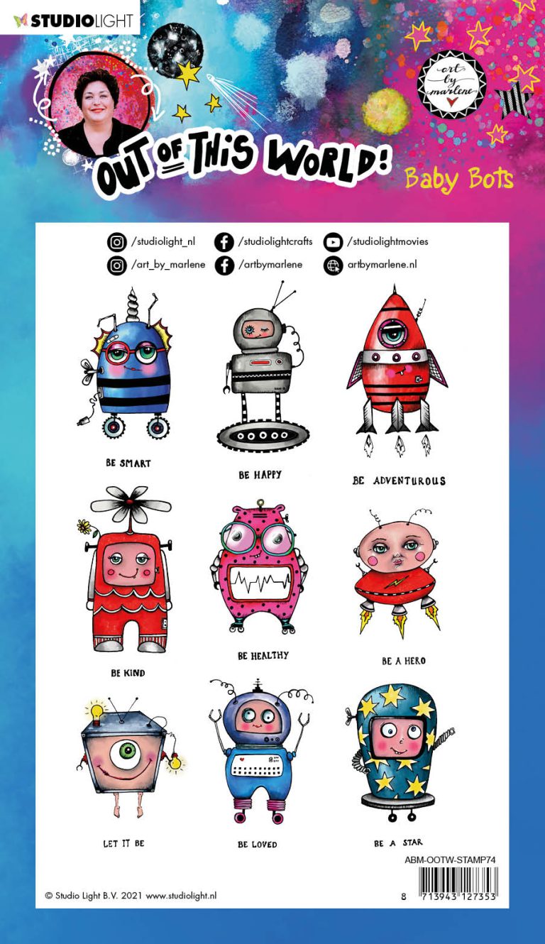 ABM Clear Stamp Baby Bots Out Of This World 148x210mm nr.74 - Afbeelding 2