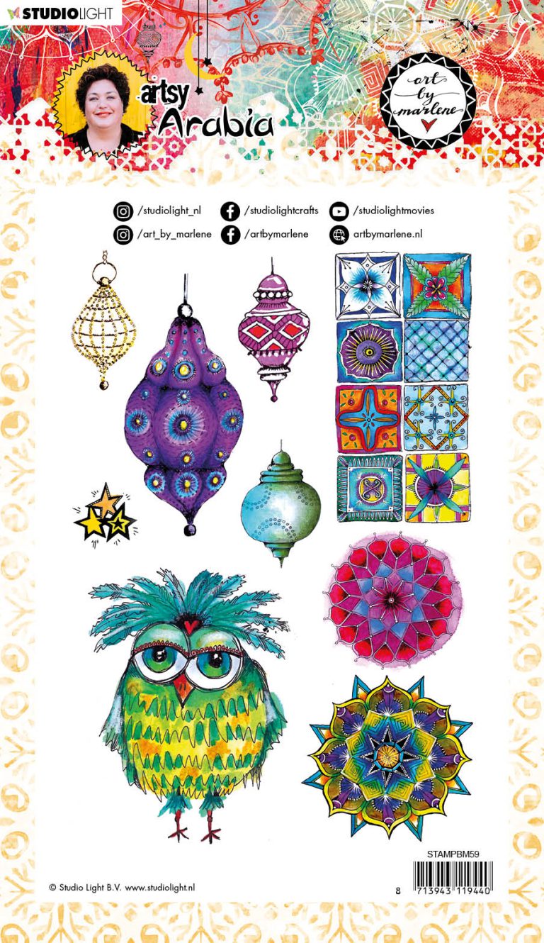 ABM Clear Stamp Artsy Arabia 148x210mm nr.59 Night Owl - Afbeelding 2