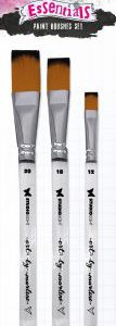 ABM Brushes Soft Nylon Cat Tongue 3/4-1/2-3/8 Inch Essentials 80x298x12mm 3 PC nr.01