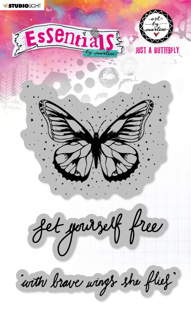 ABM Cling Stamp Just a butterfly Essentials 105x148x6mm 3 PC nr.129