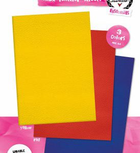 ABM Faux Leather Sheets Yellow/Red/Blue Essentials 210x297mm 3 SH nr.02