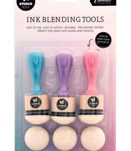 SL 3 Ink Blending Tools + 3 replacement faom pads 30mm Essential Tools 125x205x32mm 6 PC nr.01