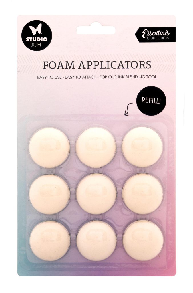 SL Ink Blending Tool Replacment foam pads 30mm Essential Tools 125x205x19mm 9 PC nr.02