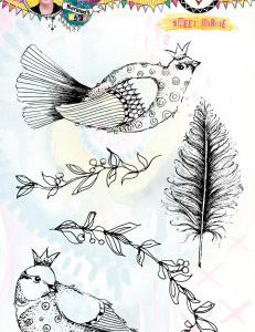 BM Clear Stamp Sweet birdie Marlene's World 148x210mm nr.64