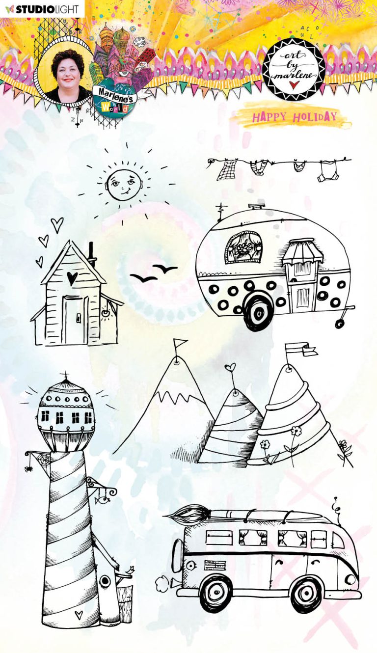BM Clear Stamp Happy holiday Marlene's World 148x210mm nr.65