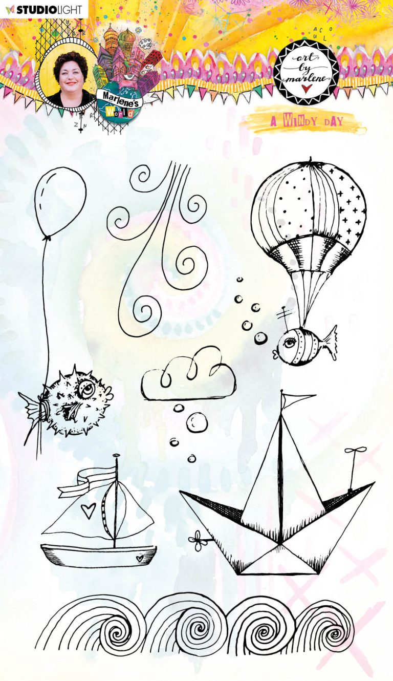BM Clear Stamp A windy day Marlene's World 148x210mm nr.68