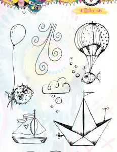 BM Clear Stamp A windy day Marlene's World 148x210mm nr.68