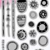 BM Cling Stamp Mix & Match Dotty flowers Essentials 148x210mm nr. 71