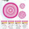 BM Cutting & Emb. Die Circle shaped Marlene’s World 102x145mm nr.16 - Afbeelding 2