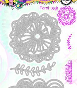 BM Cutting & Emb. Die Floral style Marlene’s World 103x140mm nr.17