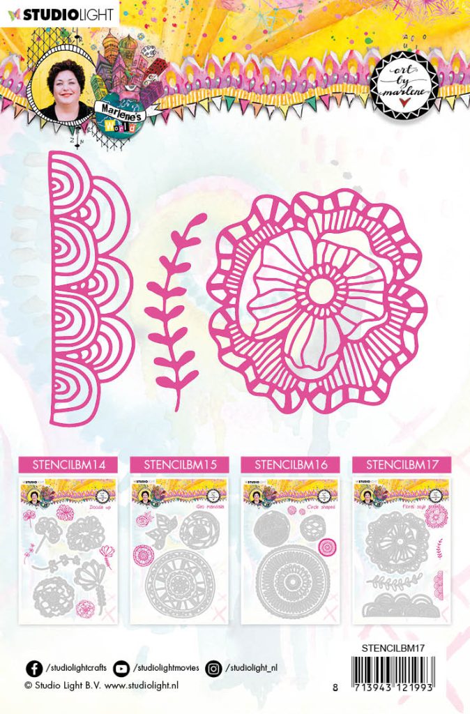 BM Cutting & Emb. Die Floral style Marlene’s World 103x140mm nr.17 - Afbeelding 2