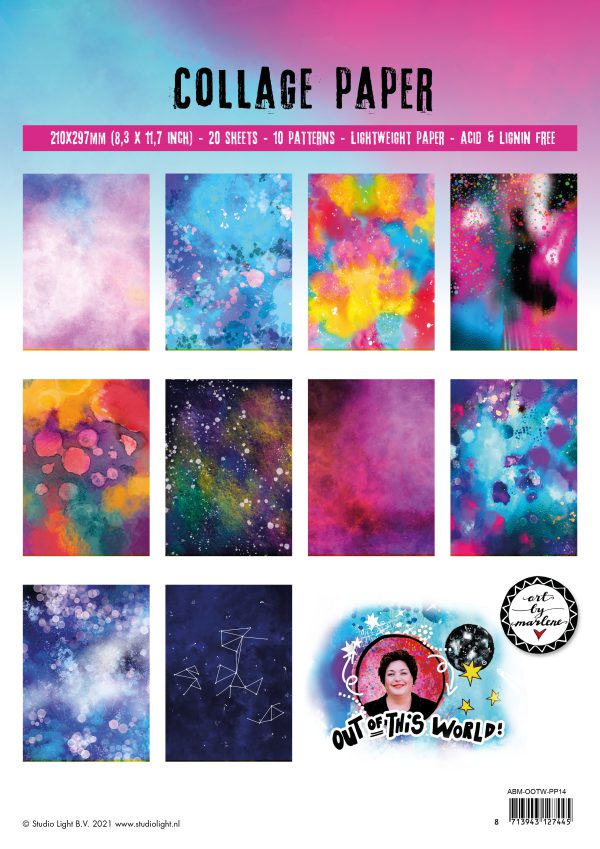 ABM Collage Paper Pattern Paper Out Of This World 210x297mm nr.14 - Afbeelding 3