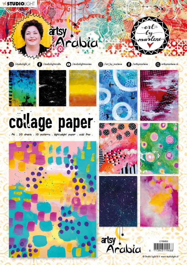 ABM Collage Paper Pattern Paper Artsy Arabia 210x297mm nr.8