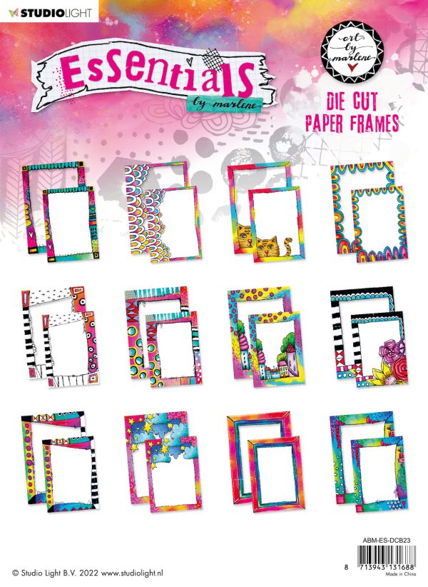 ABM Die Cut Block Paper Frames fit to journal perfect size Essentials 170x240x5mm 24 SH nr.23 - Afbeelding 2