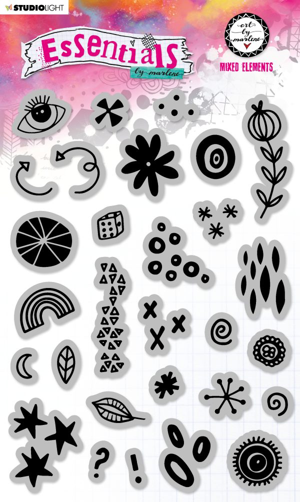 ABM Cling Stamp mixed Elements (Sunset Landscape) Essentials 148x210x3mm 29 PC nr.176