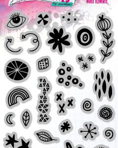 ABM Cling Stamp mixed Elements (Sunset Landscape) Essentials 148x210x3mm 29 PC nr.176