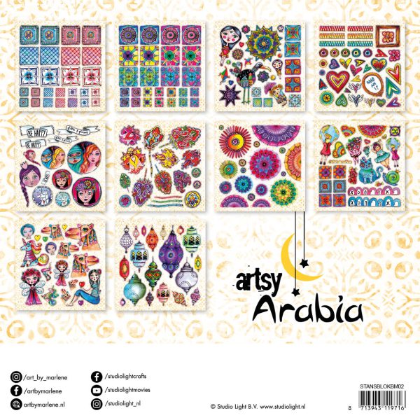 ABM Die Cut Block Artsy Arabia 200x200mm nr.02 - Afbeelding 2