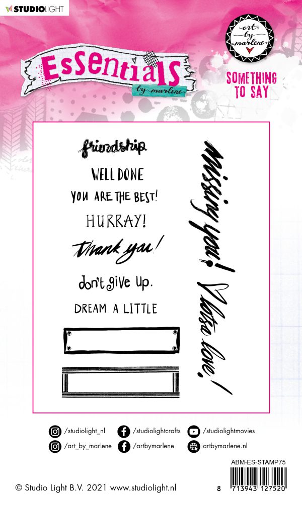 ABM Clear Stamp Something to say Essentials 105x148mm nr.75 - Afbeelding 2