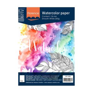 Florence • Aquarelpapier smooth A4 200g White 12pcs