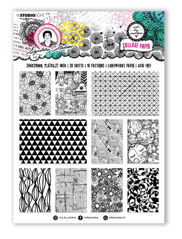Collage Paper Black & White moments