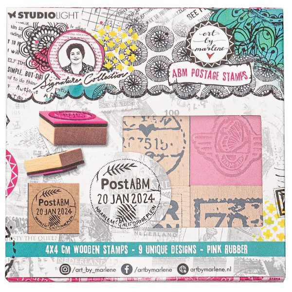 Wooden Stamp Set  Rubber stamps - Afbeelding 7