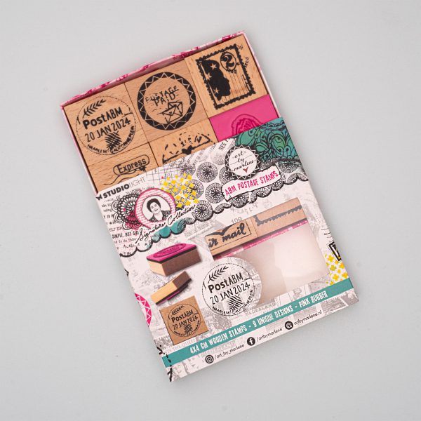 Wooden Stamp Set  Rubber stamps - Afbeelding 3