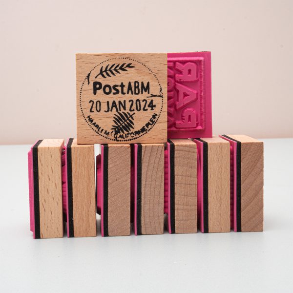 Wooden Stamp Set  Rubber stamps - Afbeelding 2