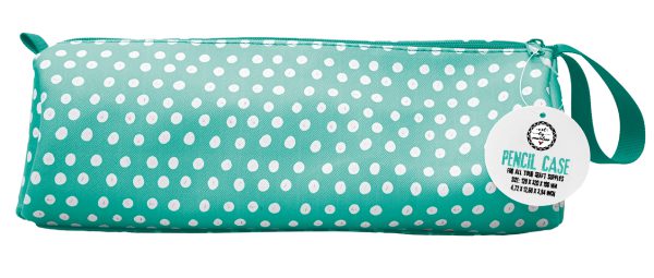 Pencil Case Turquoise pokadot