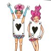 Stamp Playing card women - Afbeelding 2