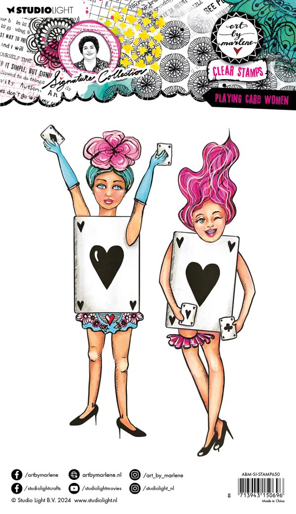 Stamp Playing card women - Afbeelding 2