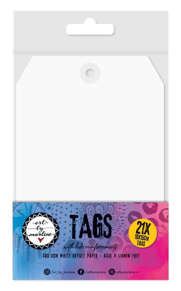 Tags with hole-reinforcements