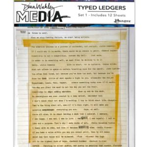 Ranger • Dina Wakley Media Typed Ledgers Set 1 12sheets