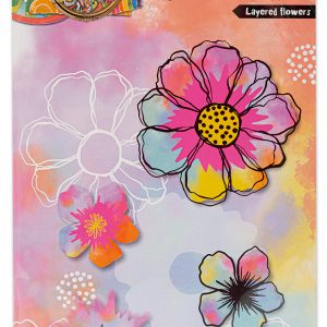 Stamp Layered flowers